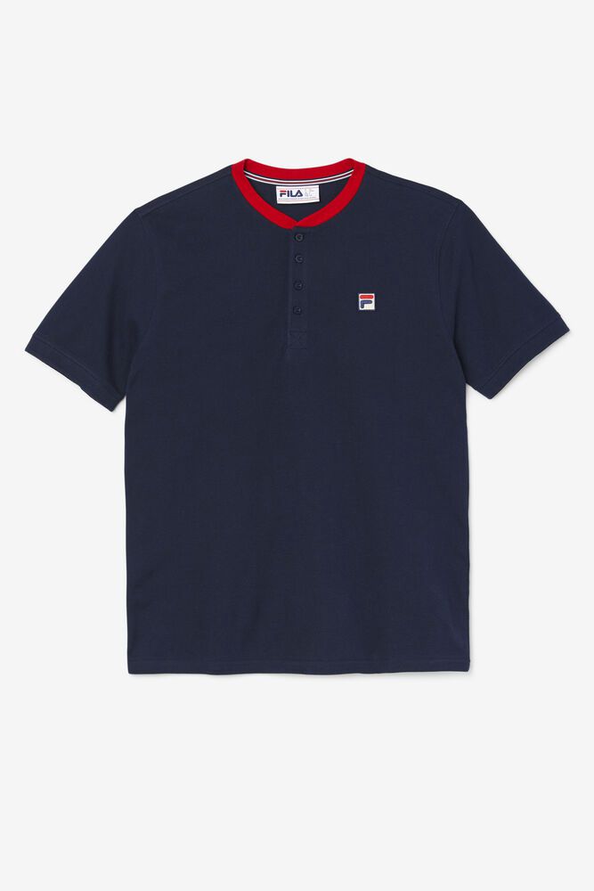 Fila T-Shirt Herre Mørkeblå Ralph Henley EDI-094572